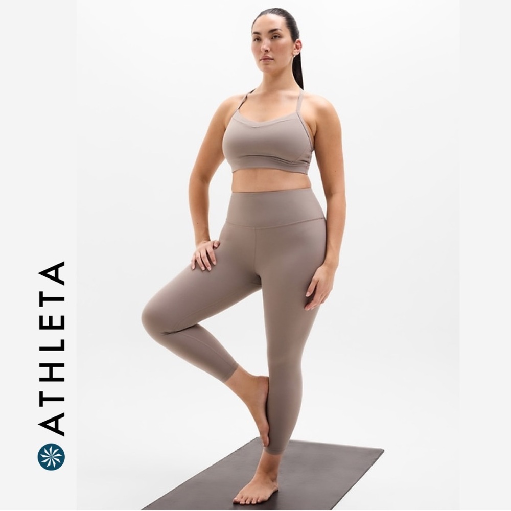 Athleta Elation Ultra High Rise 7/8 Taupe Legging